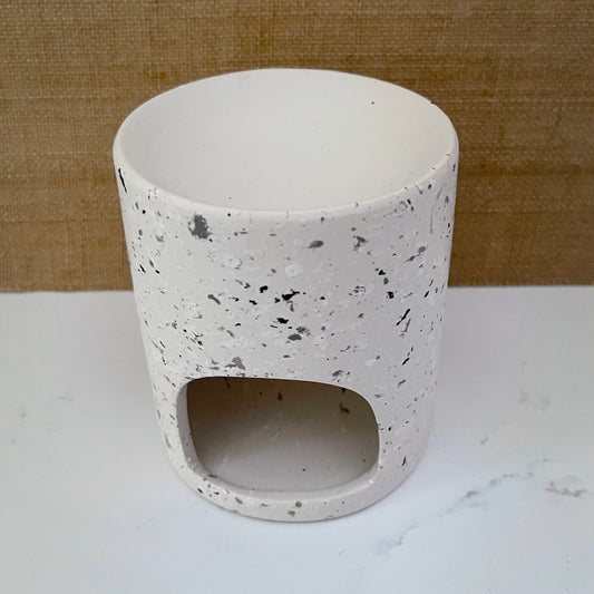 White Terrazzo Wax Burner
